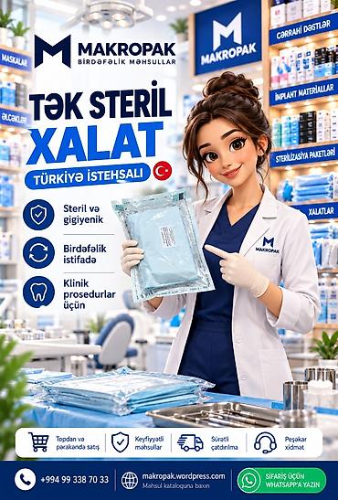 proteus: 🩺 TƏK STERİL XALAT — TÜRKİYƏ İSTEHSALI Klinikalarda, stomatoloji — 1