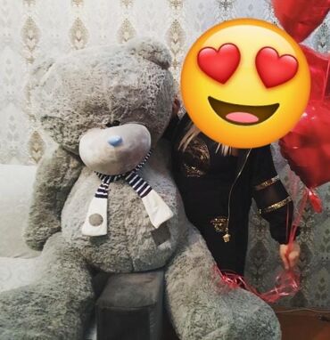 Oyuncaqlar: Teddy ad gününe hediyye alinib boyu 1.50 dir 75 azn e satilir unvan