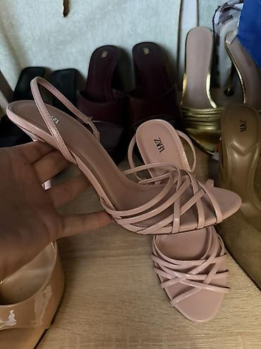 Basanoşka və səndəllər: Zara, Ölçü: 38, rəng - Çəhrayı, Yeni — 3