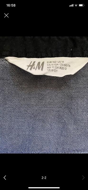 Оюнчуктар: Рубашка H&M для подростков - Бренд: H&M - Размер по ярлыку — 2