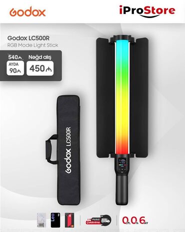 İşıqlandırma: Godox LC500R RGB Mode Light Stick – Yaradıcılığınızı işıqlandırın! 🌈