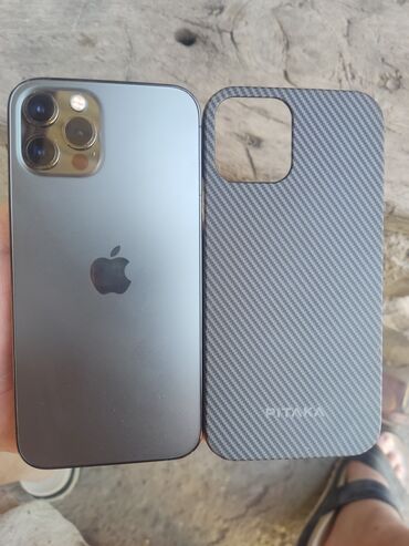 утук бишкек: IPhone 12 Pro, Колдонулган, 256 ГБ, Коргоочу айнек, Каптама, 77 %