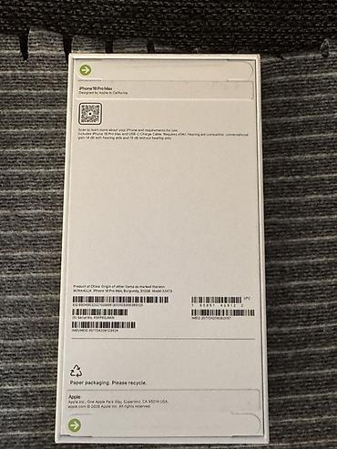 телф: IPhone 18 Pro, Новый, 512 ГБ, Бордовый, Коробка — 1