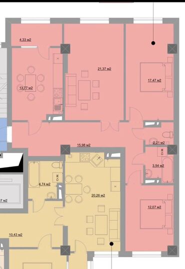 Продажа квартир: 3 комнаты, 91 м², Элитка, 4 этаж, ПСО (под самоотделку)
