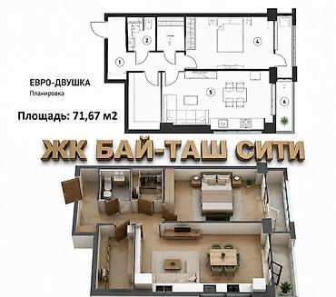 Продается просторная евро-двушка в ЖК Bay Tash City. Класс: комфорт at lalafo.kg Продается просторная евро-двушка в ЖК Bay Tash City. Класс: комфорт