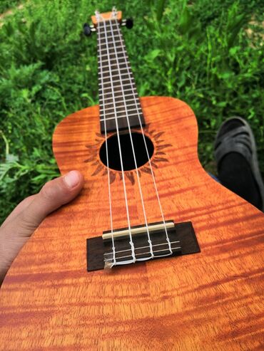 виолончель музыкальный инструмент: Укулеле - сопрано гавайская гитара батон роуч(br) в комплекте есть