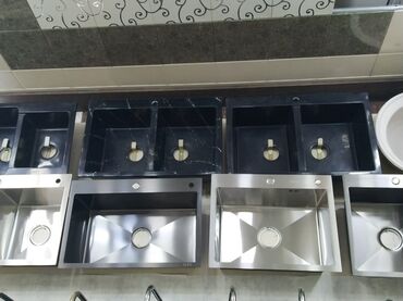 смесители для кухни: Прямоугольная Кухонная мойка, Нержавейка