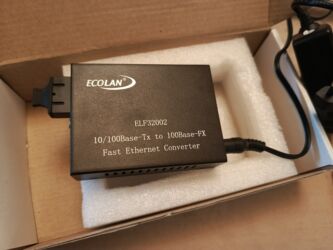 Modemlər və şəbəkə avadanlıqları: Ecolan ELF32002 – 10/100Base‑TX → 100Base‑FX Fast Ethernet media