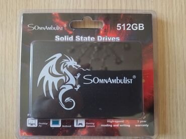 Kompüter ehtiyyat hissələri: Daxili SSD disk 512 GB, 2.5", Yeni