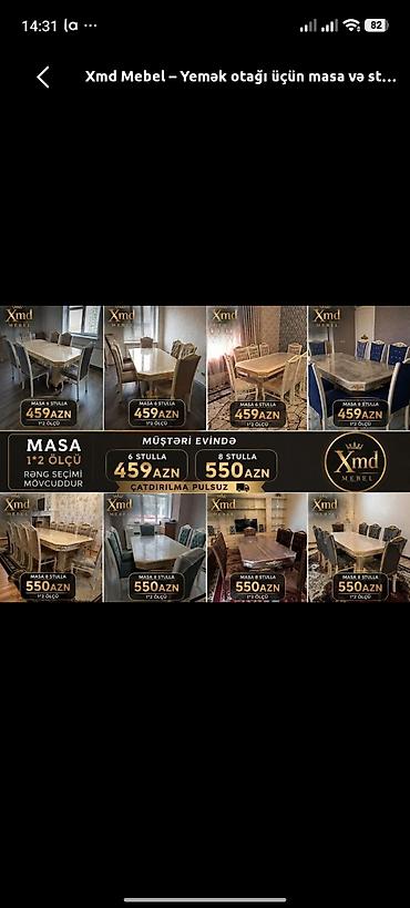 Qonaq otağı üçün, Yeni, 6 stul