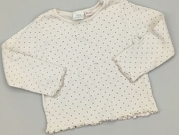 biała bluzka dziewczeca: Bluzka, Zara, 3-4 lat, 98-104 cm, stan - Bardzo dobry
