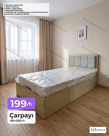Tək nəfərlik çarpayı – 90×200 sm - Mexanizm: açılan, bazalı - lalafo.az -da Tək nəfərlik çarpayı – 90×200 sm - Mexanizm: açılan, bazalı -