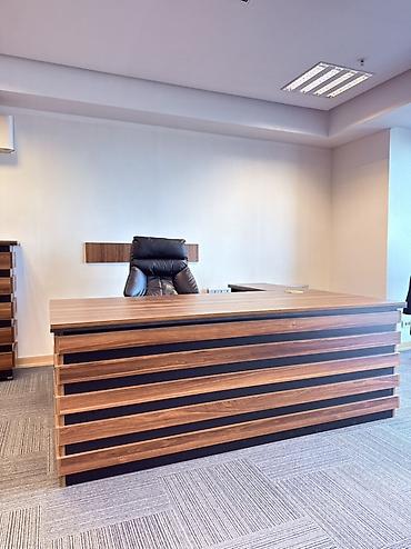 Ofis dəst mebeli: Təcili satılır! Ofis mebel dəsti – müasir dizayn, qoz ağacı — 7