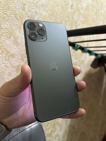 айфон 11 про мах новый: IPhone 11 Pro, Колдонулган, 256 ГБ, Matte Midnight Green, 100 %