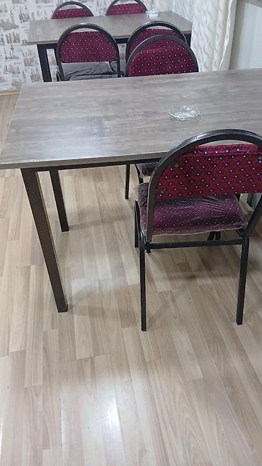 masa restoran: Stullar ilə, Dördbucaq masa, 4 nəfər — 1