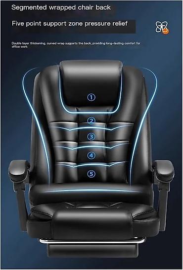 Ofis və oyun kresloları: Yeni, Təkərli, Qolları tənzimlənir, Süni dəri — 9