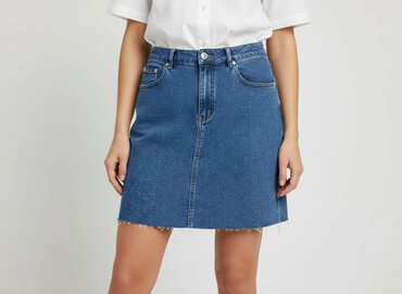 spódnice jeansowe czarne plus size: Spódnica damska, rozmiar M