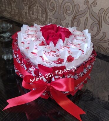 Şokolad buketləri: Kinder buketleri ve sebetleri sifarisle hazirlanir Sifarisler en az 1 — 10