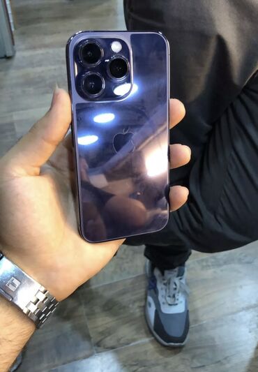 iphone 8 gence: IPhone 14 Pro Max, 256 GB, Deep Purple, Barmaq izi, Simsiz şarj, Face ID