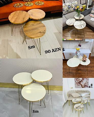 modern stol stul: Yumru masa, Açılmayan, Təkərsiz, Taxta, Zəmanətsiz — 1