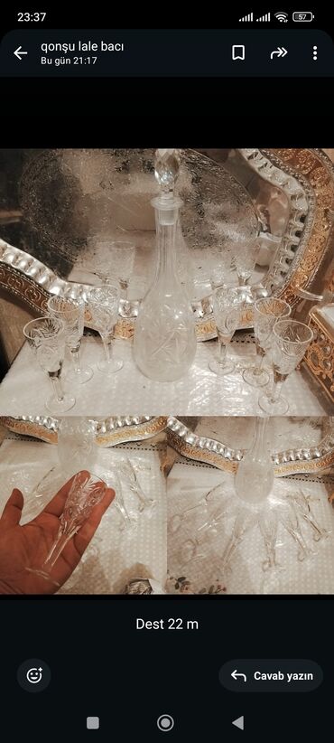 Digər dəstlər və servizlər: Mətbəx və süfrə üçün dəstlər 1) Süfrə bıçaq–qaşıq–çəngəl dəsti - — 10