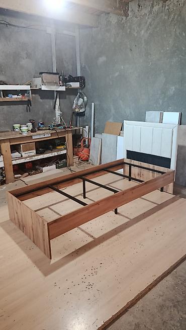 single bed mattress: Односпальная кровать, Новый, С мягким изголовьем, длина - 2000 см — 3