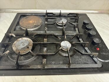 Кухонные вытяжки: Плита Газовая, Настольная, 4 конфорки, Б/у