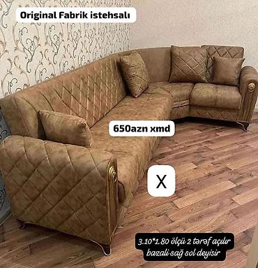 modern divan: Künc divan – Original fabrik istehsalı - Material: yumşaq, toxuması — 1