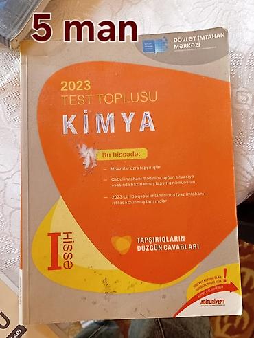 çanta ucuz: Məhsul: 2023 “Test Toplusu – Kimya”, I hissə Nəşriyyat: Dövlət — 1