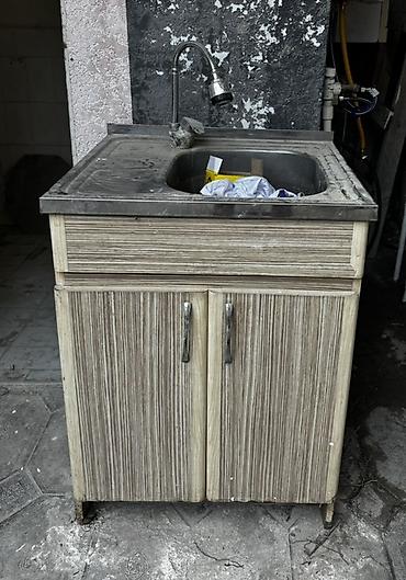 Mətbəx dolabları: Mətbəx üçün sinkli dolab - Material: üst hissə paslanmayan polad sink — 1