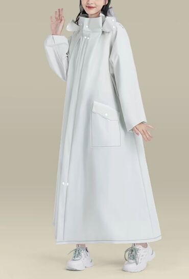 жен куртка: Дождевик, Плащ, Китай, цвет - Белый, XL (EU 42)