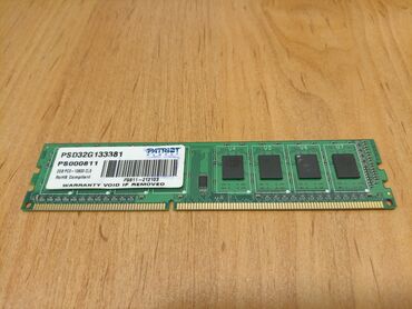 soyuducu ehtiyat hissələri: Operativ yaddaş (RAM) Patriot Memory, 2 GB, > 4000 Mhz, DDR3, PC üçün, İşlənmiş