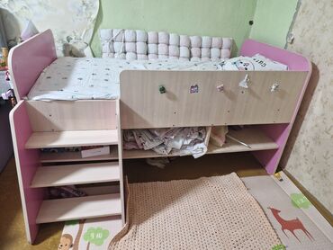 Детские односпальные кровати: Детская односпальная кровать, Б/у, Для девочки, С матрасом, Самовывоз at lalafo.kg Детские односпальные кровати: Детская односпальная кровать, Б/у, Для девочки, С матрасом, Самовывоз