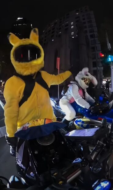 Мотоэкипировка: Чехлы для шлема Злой Заяц . Добрый Зайчик Дед Мороз и другие — 14