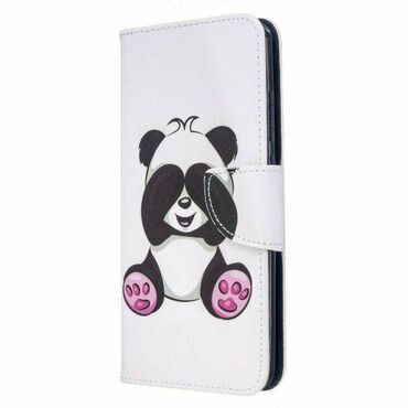 телефон huawei 8: Чехол книжка HUAWEI P Smart, в принтом "Панда", белого цвета