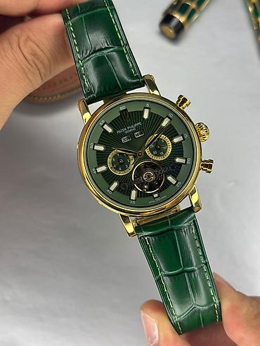 qol saatlari: Patek Philippe avtomatik qol saatı – yaşıl temalı lüks dizayn - — 3