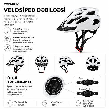 velosiped 26 ucuz: №: 16985 Məhsulun adı: Velosiped dəbilqələsi – Ağ rəng Brend: No Brand — 1