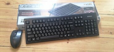klaviatura mouse: 🌟 A4Tech 3100N V-Track Kabelsiz Masaüstü (PADLESS) Klaviatura və Mouse