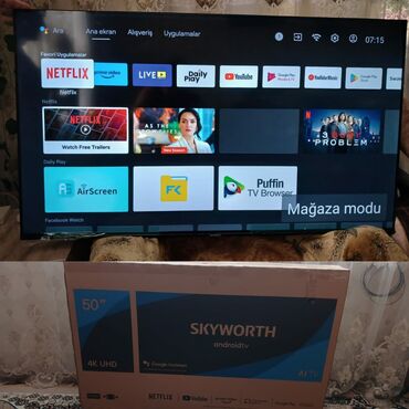 tv kranşteyn: Yeni Televizor Skyworth 55" Ünvandan götürmə