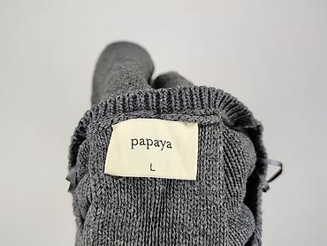 sweter w chmurki: Papaya, Sweter damski, rozmiar L — 4