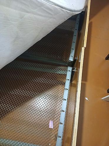 Taxta karkaslı tək nəfərlik çarpayı və döşək dəsti - Ölçü: təxmini