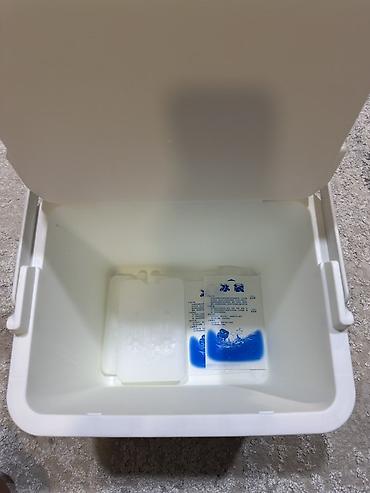 термо бокс: Портативный термобокс (Cooler Box), оливковый корпус с белой крышкой — 3