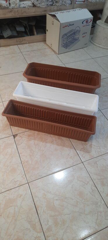 Bitkilər üçün dibçəklər: Dibçək – gül qabı – balkon üçün düzbucaqlı Dibcek qabi dibcek qablari — 2