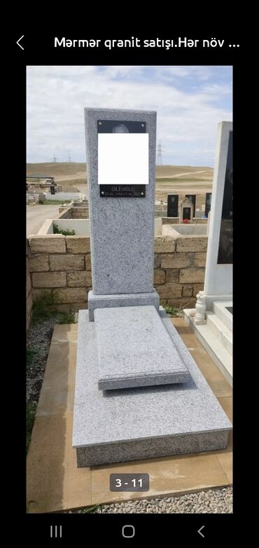 Başqa xidmətlər: Mermer Qranit Aqlay, mezar qebir daşı abidə, 3D format ve s — 25
