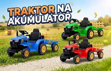 karaoke vip 2000: Akumulatorski dečji traktor sa prikolicom - Električni traktor za — 1