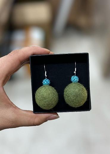 серги на уши: Серьги из войлока Оригинальные серёжки из войлока. Войлочные — 4