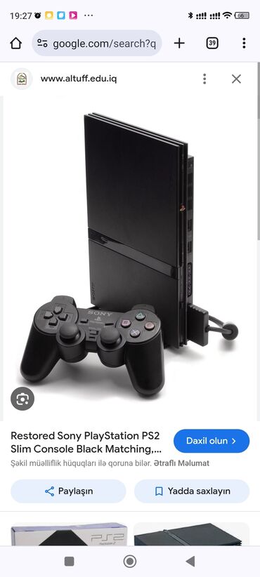 PS2 & PS1 (Sony PlayStation 2 & 1): Playstation 2 

ela vezietde.
2 pult
8 gb yaddaw karti
4 oyun diski