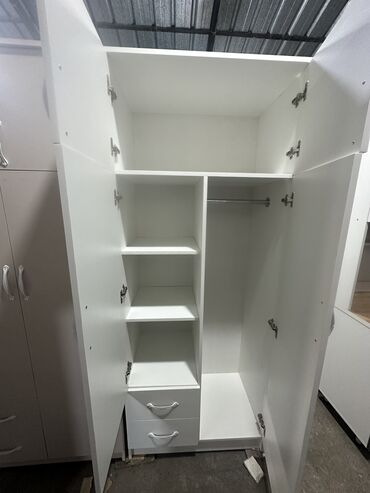 Шифоньеры: Шифоньер, Новый, Прямой, цвет - Белый, ЛДСП — 2