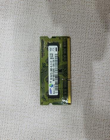 2gb ddr3 notebook ram: Samsung noutbuk üçün RAM yaddaş modulu. Əsas xüsusiyyətlər: - Brend — 1