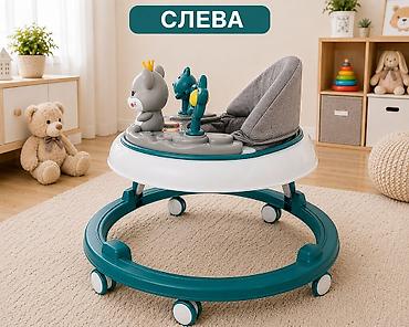 дельфин: Детские ходунки Babywalker с игровой панелью - Круглая устойчивая — 3